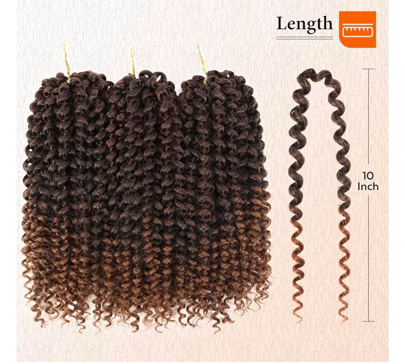 AFRO WAVE CROCHET HAIR - honey-brown